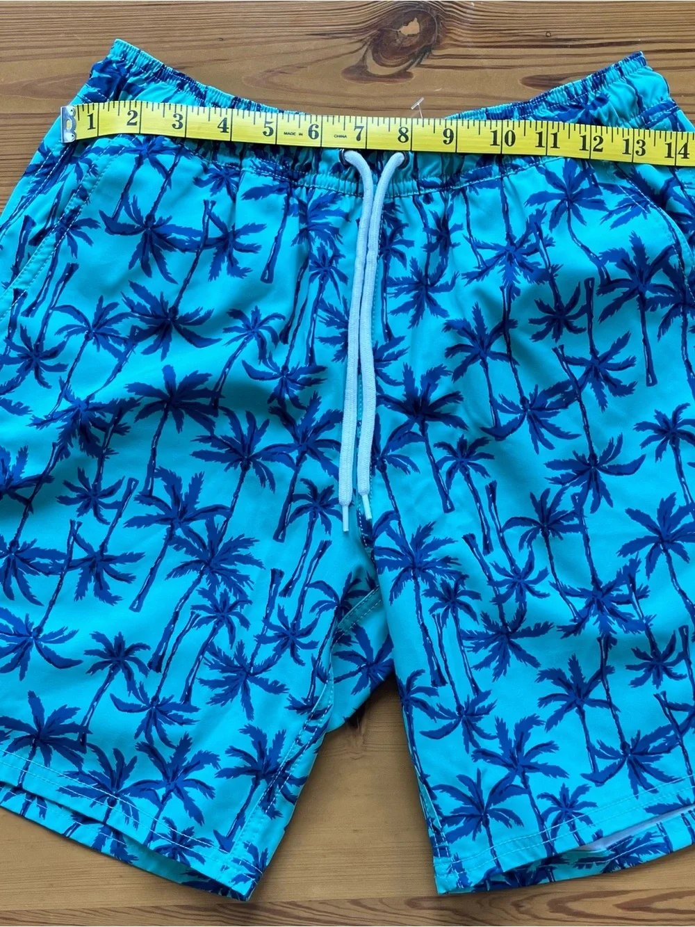 J. Crew Men’s Turquoise Palm-Print Swim Shorts